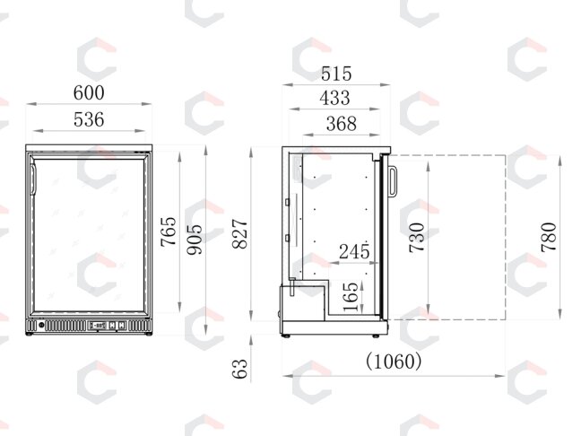 Šaldymo vitrina gėrimams | 142 l | juoda (YG-05350) 9 Šaldymo vitrina gėrimams | 142 l | juoda (YG-05350) 9