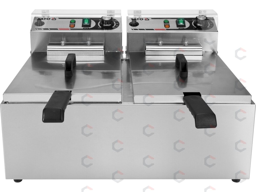 Elektrinė gruzdintuvė 2 kamerų | 2 × 11,5 l (YG-04624) 1