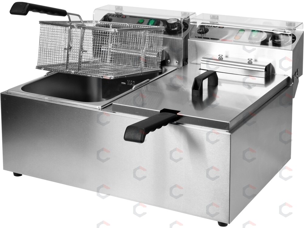 Elektrinė gruzdintuvė 2 kamerų | 2 × 11,5 l (YG-04624) 2