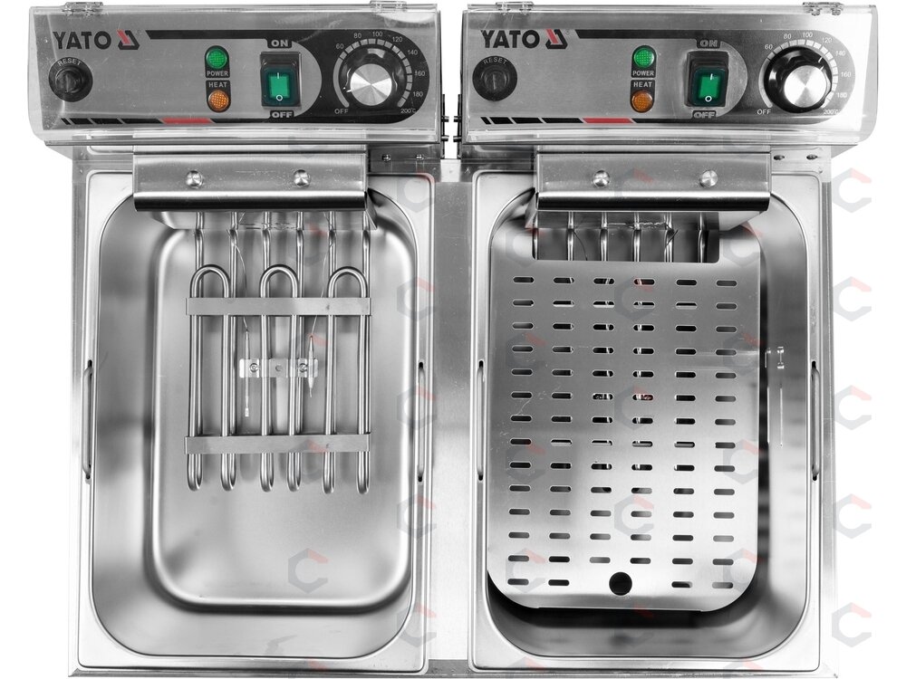 Elektrinė gruzdintuvė 2 kamerų | 2 × 11,5 l (YG-04624) 3 Elektrinė gruzdintuvė 2 kamerų | 2 × 11,5 l (YG-04624) 3