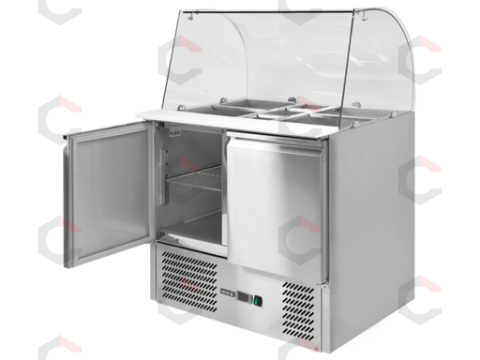 Šaldymo stalas salotoms | 2 durų | su stikline vitrina (YG-05260) 10 Šaldymo stalas salotoms | 2 durų | su stikline vitrina (YG-05260) 10