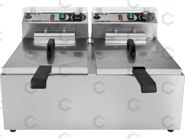 Elektrinė gruzdintuvė 2 kamerų | 2 × 11,5 l (YG-04624) 1