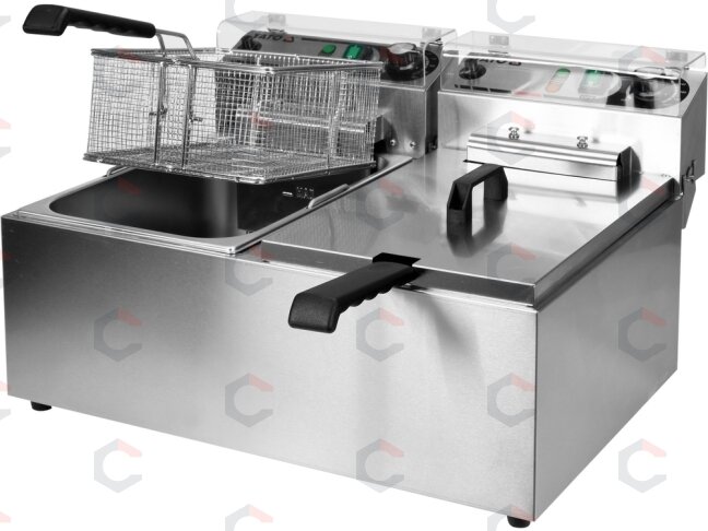 Elektrinė gruzdintuvė 2 kamerų | 2 × 11,5 l (YG-04624) 2
