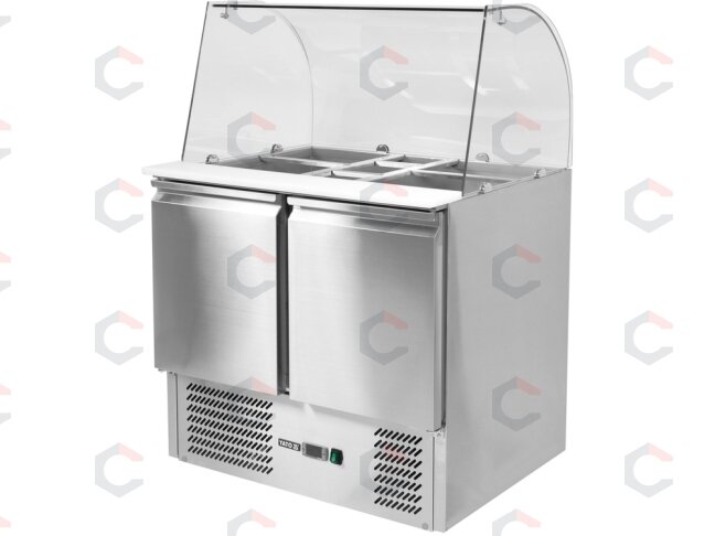 Šaldymo stalas salotoms | 2 durų | su stikline vitrina (YG-05260) Šaldymo stalas salotoms | 2 durų | su stikline vitrina (YG-05260)