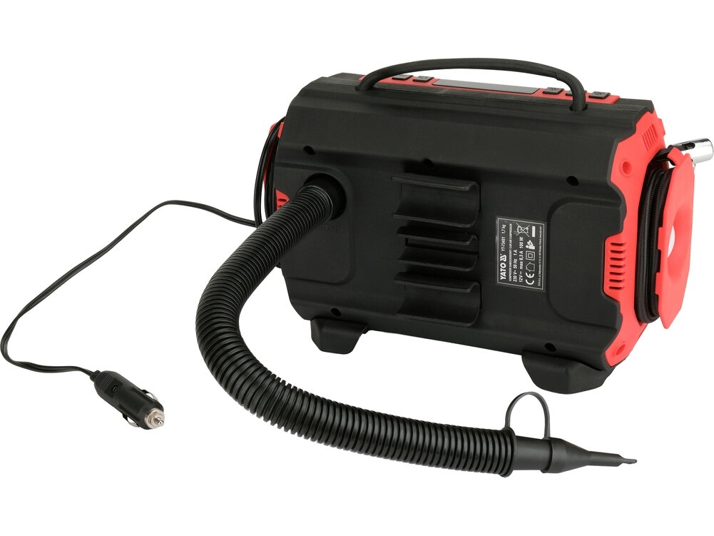 Automobilinis kompresorius 12 V / 230 V, 100 W, 10 bar YATO (YT-73451) 10 Automobilinis kompresorius 12 V / 230 V, 100 W, 10 bar YATO (YT-73451) 10