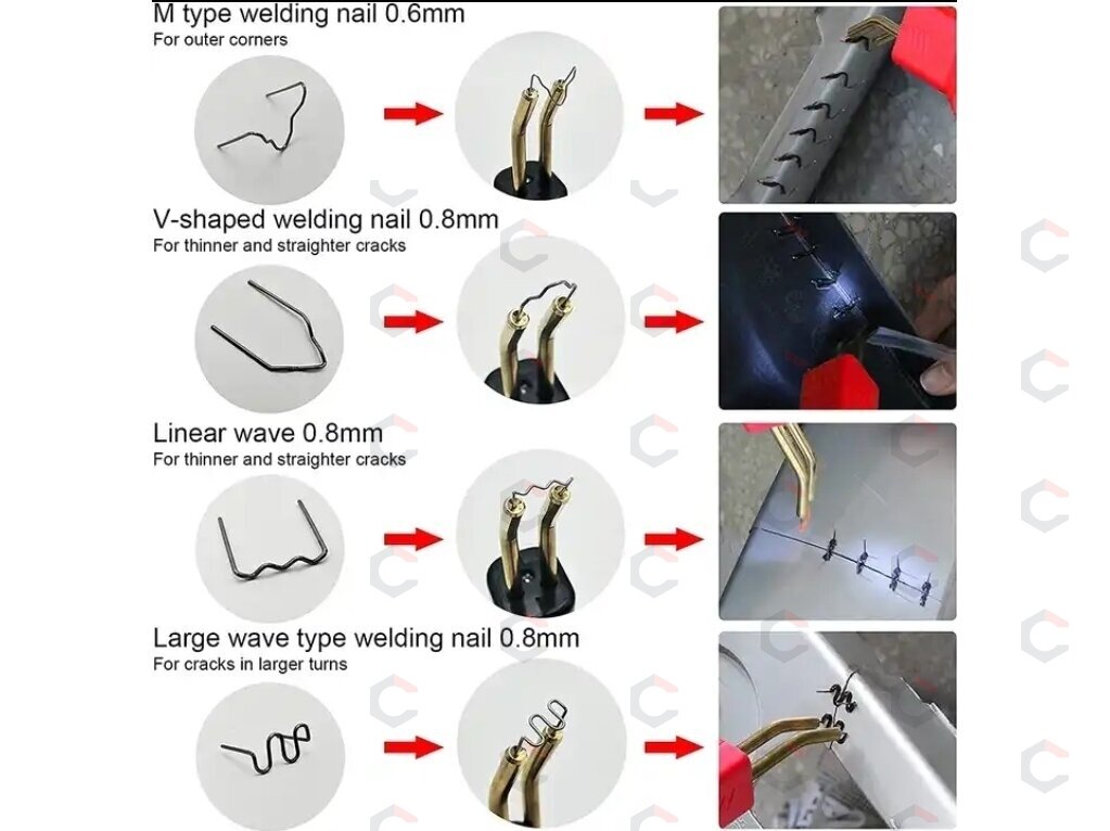 Plastiko remonto sistema / Karšto segiklio plastiko suvirinimo rinkinys (HSW40) 4 Plastiko remonto sistema / Karšto segiklio plastiko suvirinimo rinkinys (HSW40) 4