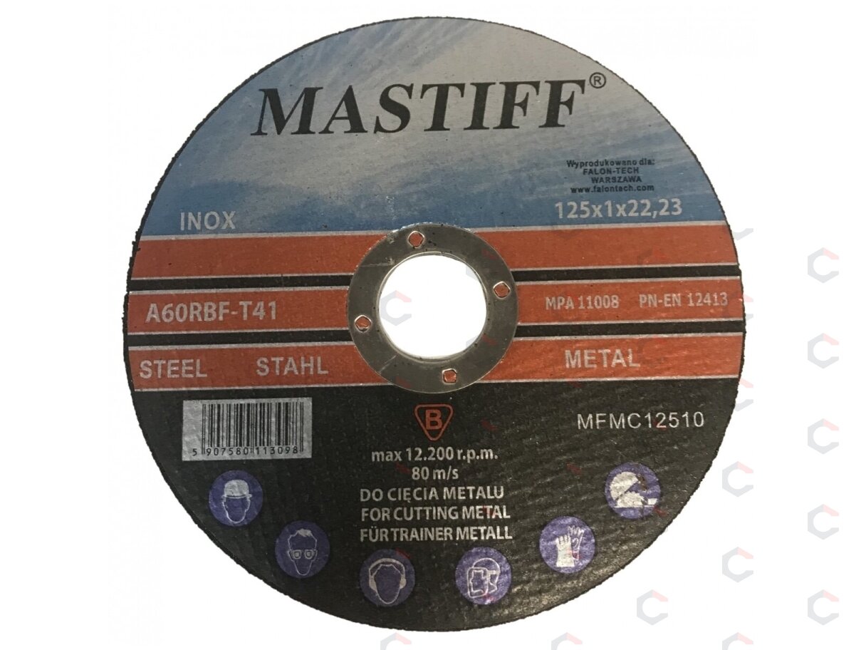 Pjovimo diskas metalui | 125x1.0x22,23 (A60TBF-10) Pjovimo diskas metalui | 125x1.0x22,23 (A60TBF-10)