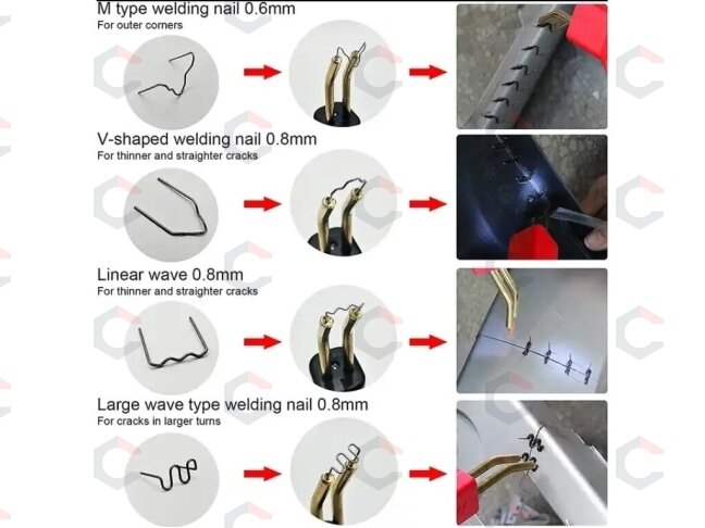 Plastiko remonto sistema / Karšto segiklio plastiko suvirinimo rinkinys (HSW40) 4 Plastiko remonto sistema / Karšto segiklio plastiko suvirinimo rinkinys (HSW40) 4
