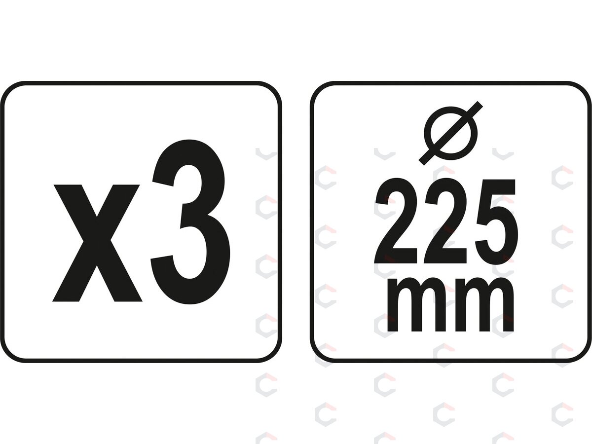 Abrazyvinis tinklinis diskas su Velcro | P80 | 225 mm | 3 vnt. (YT-845813) 2 Abrazyvinis tinklinis diskas su Velcro | P80 | 225 mm | 3 vnt. (YT-845813) 2