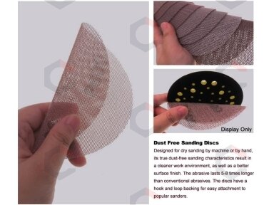 Abrazyvinio tinklelio šlifavimo diskai | P80 - P600 | 125 mm | 30 vnt. (MSD30) Abrazyvinio tinklelio šlifavimo diskai | P80 - P600 | 125 mm | 30 vnt. (MSD30)