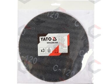 Abrazyvinis tinklinis diskas su Velcro | P120 | 225 mm | 3 vnt. (YT-845833) Abrazyvinis tinklinis diskas su Velcro | P120 | 225 mm | 3 vnt. (YT-845833)