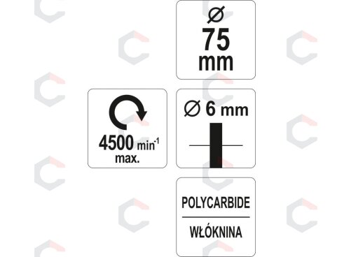 Abrazyvinis šlifavimo diskas | juodas | Ø 75 mm (YT-47801) 3