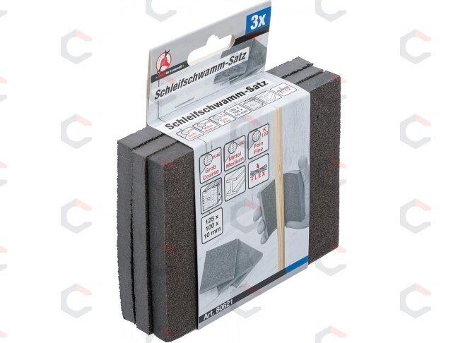 Abrazyvinių kempinių rinkinys | K 46, 80, 120 | 3 vnt. (80821) 2 Abrazyvinių kempinių rinkinys | K 46, 80, 120 | 3 vnt. (80821) 2
