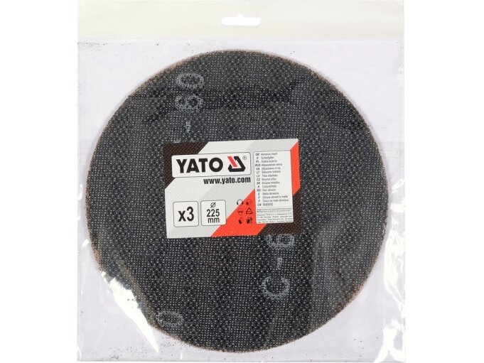 Abrazyvinis tinklinis diskas su Velcro | P60 | 225 mm | 3 vnt. (YT-845803) 1