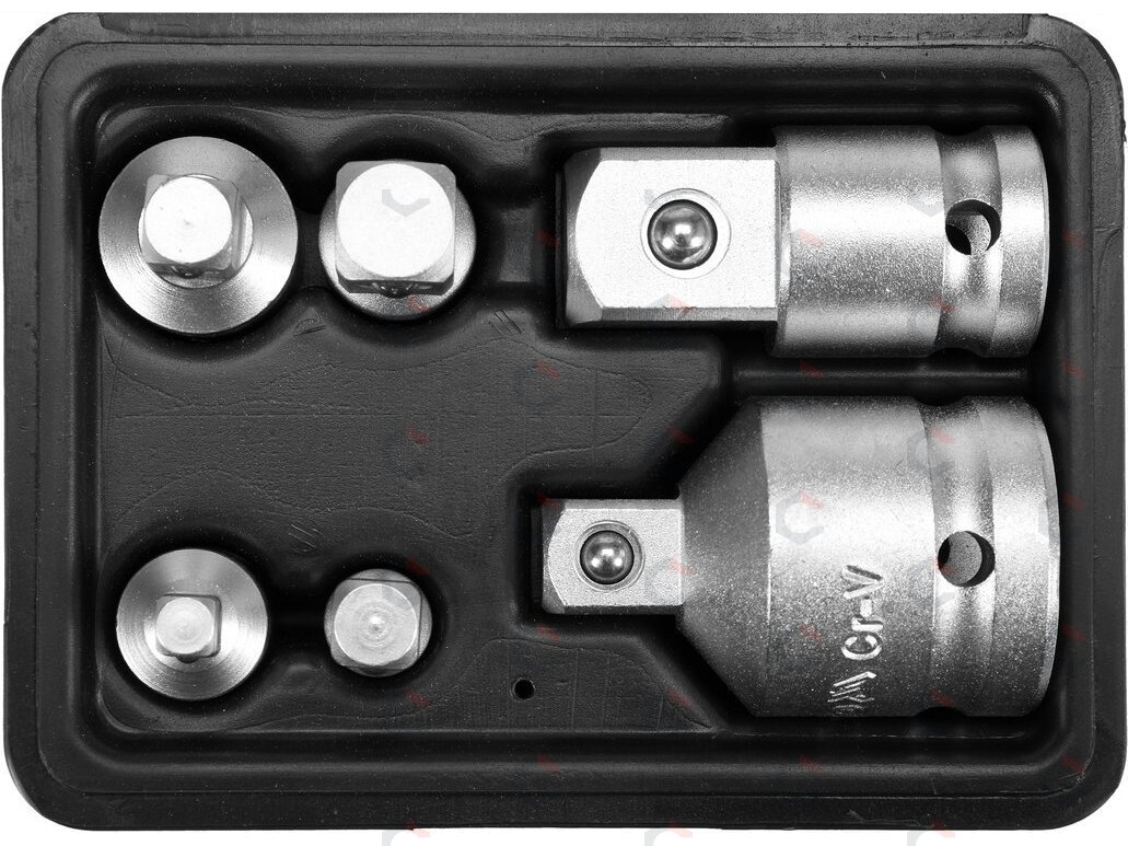 Adapterių rinkinys | 6 vnt. | CrV plienas | su dėžute (YT-10671) Adapterių rinkinys | 6 vnt. | CrV plienas | su dėžute (YT-10671)
