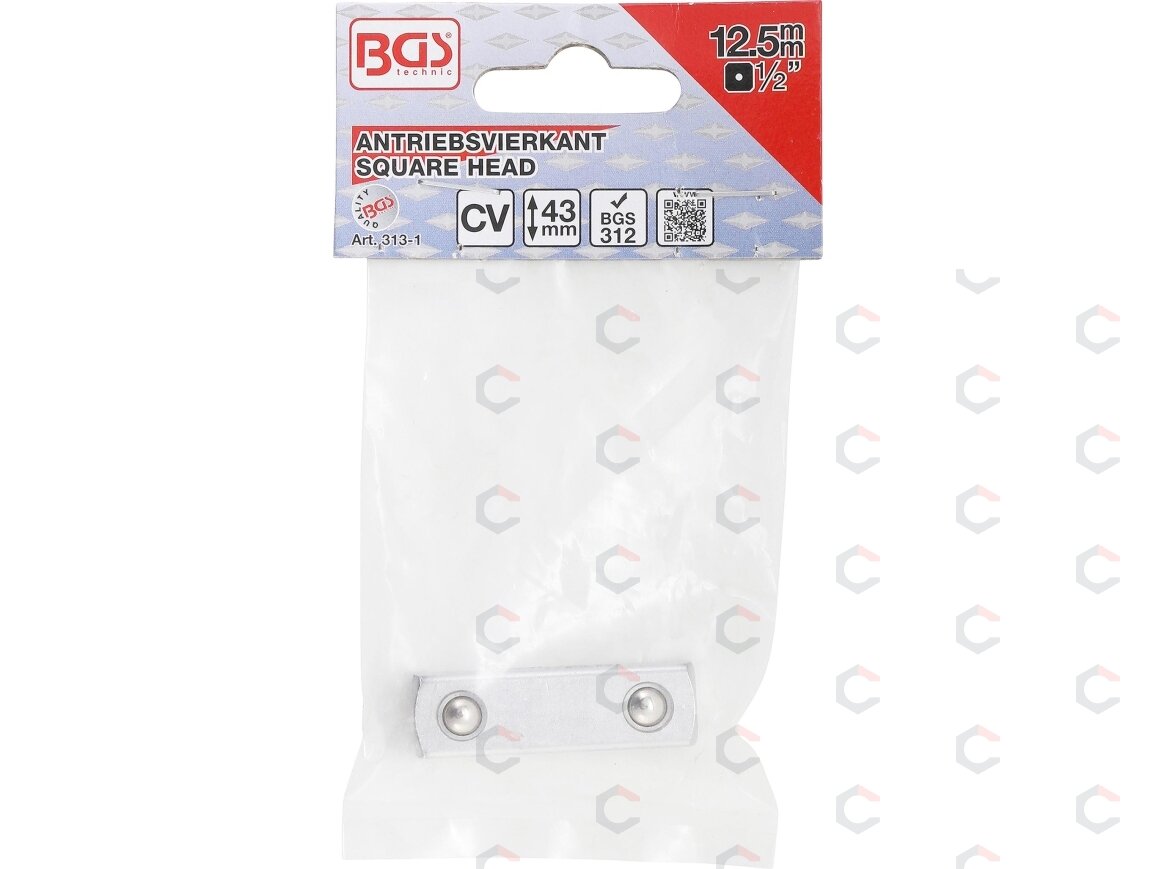 Adapteris | išorinis kvadratas 12,5 mm (1/2") | BGS 312 (313-1) 2 Adapteris | išorinis kvadratas 12,5 mm (1/2") | BGS 312 (313-1) 2