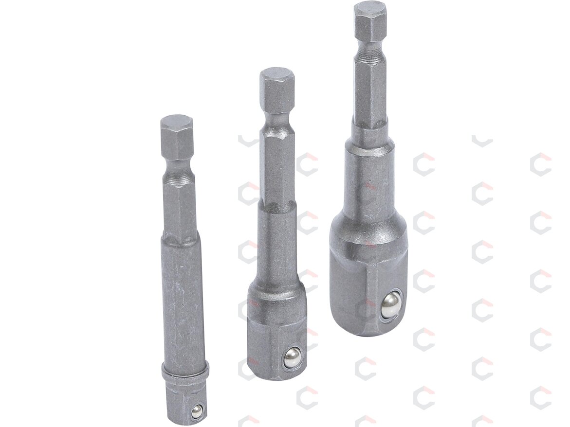 Adapterių komplektas | 6.3 mm (1/4") antgalis | 6.3 mm (1/4") / 10 mm (3/8") / 12,5 mm (1/2") | 3 vnt. (8204)