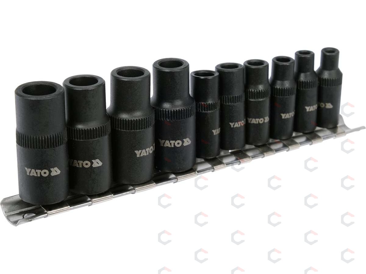 Adapterių rinkinys sriegikliams | 6,3 mm (1/4") / 10 mm (3/8") | 10 vnt. (YT-29280) Adapterių rinkinys sriegikliams | 6,3 mm (1/4") / 10 mm (3/8") | 10 vnt. (YT-29280)