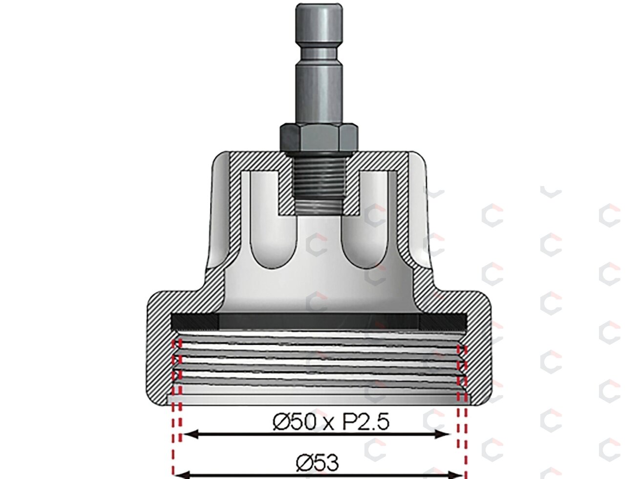 Adapteris Nr. 6, skirtas BGS 8027, 8098 | Daewoo, Ford, Jaguar, Jeep, Land Rover, Mercedes-Benz, Pontiac, Porsche, Saab. (8027-6) 3 Adapteris Nr. 6, skirtas BGS 8027, 8098 | Daewoo, Ford, Jaguar, Jeep, Land Rover, Mercedes-Benz, Pontiac, Porsche, Saab. (8027-6) 3