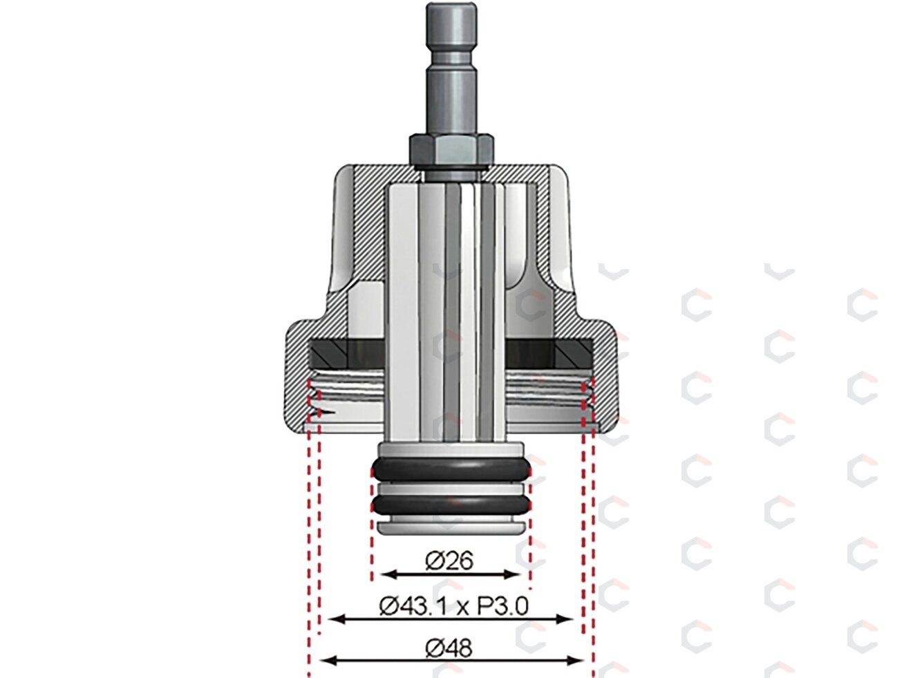 Adapteris Nr. 7 iš BGS 8027, 8098 | Alfa Romeo, Citroën, Fiat, Mini, Peugeot, Renault, Saab (8027-7) 3