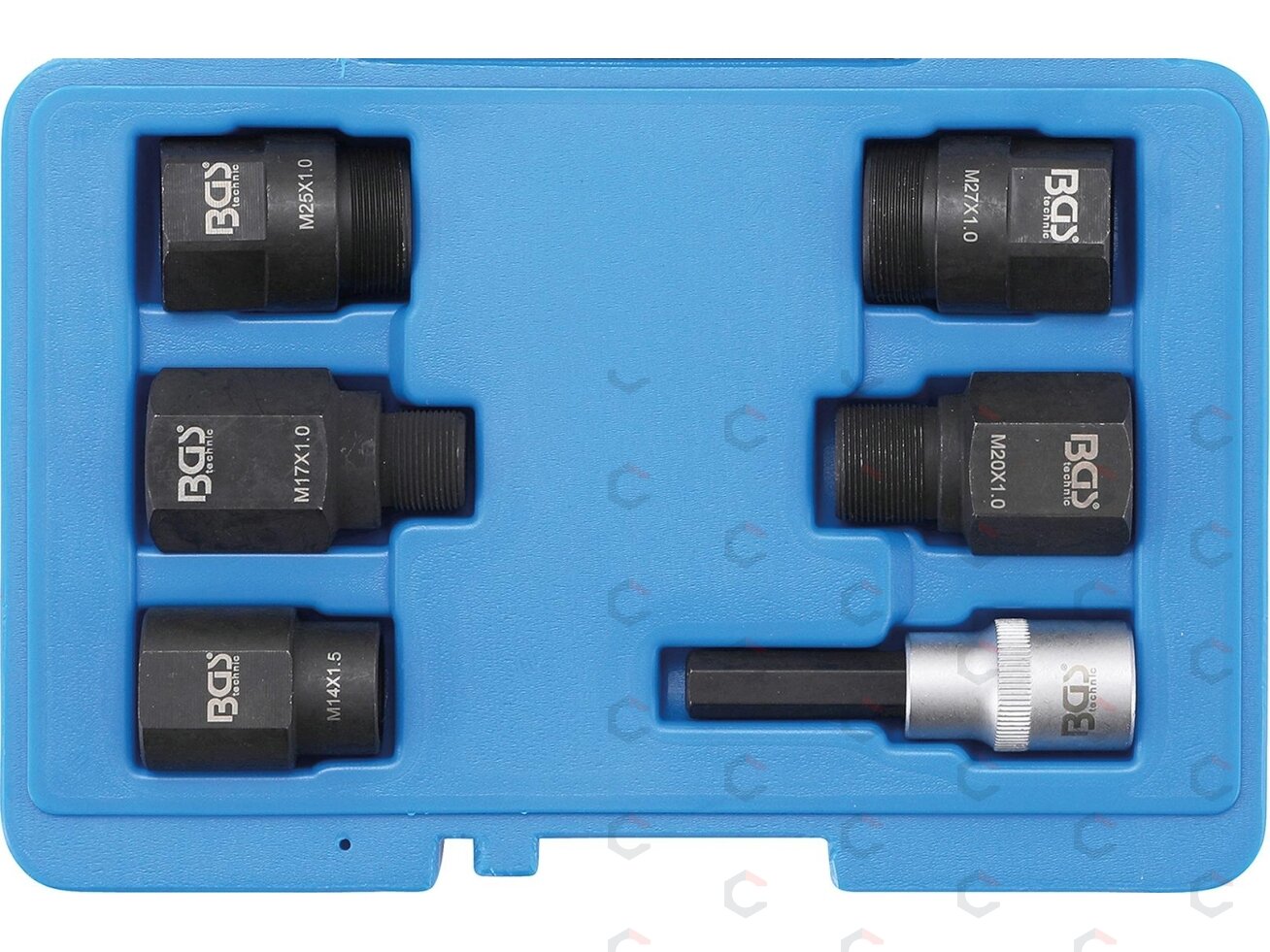 Adapterių rinkinys purkštukų ištraukimui | Common Rail | 6 vnt. (7771) 6 Adapterių rinkinys purkštukų ištraukimui | Common Rail | 6 vnt. (7771) 6