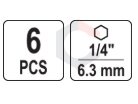 Adapterių komplektas | 6 vnt (YT-04640) 3 Adapterių komplektas | 6 vnt (YT-04640) 3