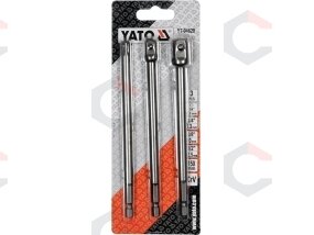 Adapterių komplektas | ilgi | iš 1/4"(6,3 mm) į galvutes 1/4" - 3/8" - 1/2" | 150 mm (YT-04628) 2 Adapterių komplektas | ilgi | iš 1/4"(6,3 mm) į galvutes 1/4" - 3/8" - 1/2" | 150 mm (YT-04628) 2