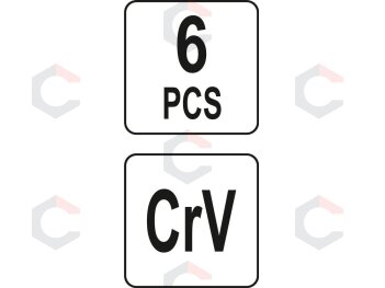 Adapterių rinkinys | 6 vnt. | CrV plienas | su dėžute (YT-10671) 4 Adapterių rinkinys | 6 vnt. | CrV plienas | su dėžute (YT-10671) 4