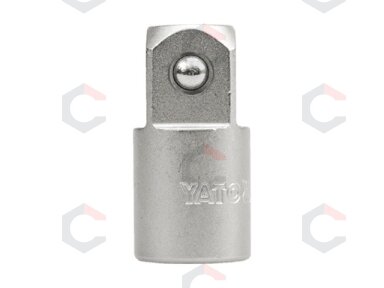 Adapteris galvutėms Cr-V, 1/2"(F) x 3/4" (M) (YT-1356) Adapteris galvutėms Cr-V, 1/2"(F) x 3/4" (M) (YT-1356)