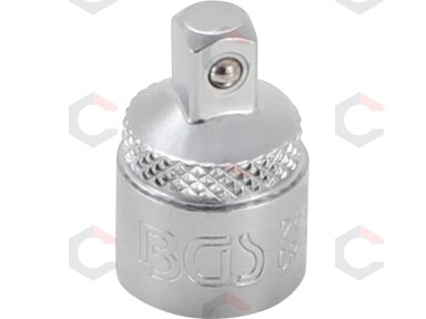 Adapteris galvutėms | vidinis kvadratas 10 mm (3/8") - išorinis kvadratas 6,3 mm (1/4") (269) Adapteris galvutėms | vidinis kvadratas 10 mm (3/8") - išorinis kvadratas 6,3 mm (1/4") (269)