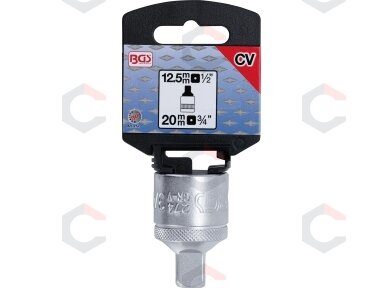 Adapteris galvutėms | vidinis kvadratas 20 mm (3/4") - išorinis kvadratas 12,5 mm (1/2") (274) Adapteris galvutėms | vidinis kvadratas 20 mm (3/4") - išorinis kvadratas 12,5 mm (1/2") (274)