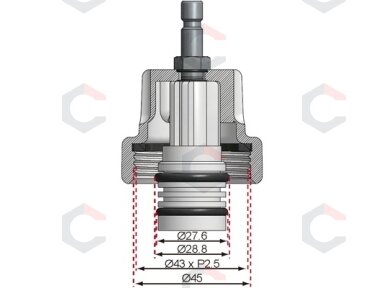 Adapteris Nr. 16, skirtas BGS 8027, 8098 | Mercedes-Benz (8027-16)