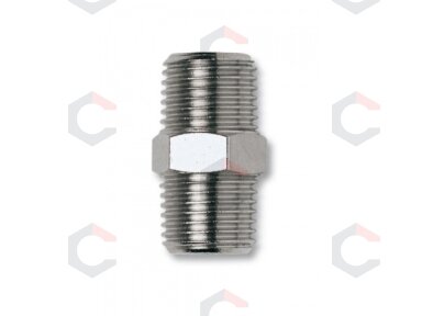 Adapteris su išoriniais sriegiais | 1/4"- 1/4" (58NC1414) Adapteris su išoriniais sriegiais | 1/4"- 1/4" (58NC1414)