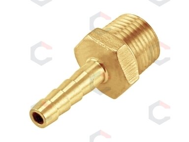 Adapteris žarnai su išoriniu sriegiu | 1/4" - 8 mm (AET14-8) Adapteris žarnai su išoriniu sriegiu | 1/4" - 8 mm (AET14-8)