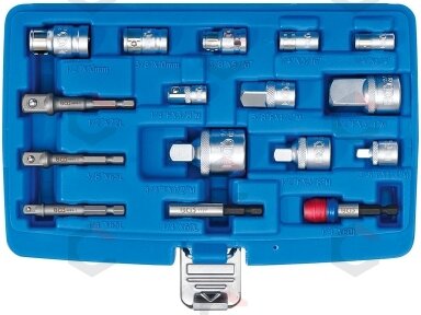 Adapterių galvutėms / adapterių antgaliams rinkinys | 16 vnt. (6779) Adapterių galvutėms / adapterių antgaliams rinkinys | 16 vnt. (6779)