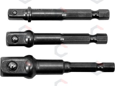 Adapterių komplektas | 6.3 mm (1/4") antgalis | 6.3 mm (1/4") / 10 mm (3/8") / 12,5 mm (1/2") | 3 vnt. (YT-04685) Adapterių komplektas | 6.3 mm (1/4") antgalis | 6.3 mm (1/4") / 10 mm (3/8") / 12,5 mm (1/2") | 3 vnt. (YT-04685)