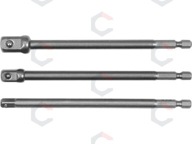 Adapterių komplektas | ilgi | iš 1/4"(6,3 mm) į galvutes 1/4" - 3/8" - 1/2" | 150 mm (YT-04628) Adapterių komplektas | ilgi | iš 1/4"(6,3 mm) į galvutes 1/4" - 3/8" - 1/2" | 150 mm (YT-04628)