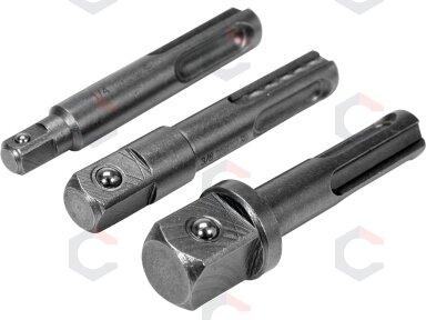 Adapterių rinkinys | SDS - išoriniai kvadratai 6,3 mm (1/4"), 10 mm (3/8"), 12,5 mm (1/2") | 3 vnt. (YT-04686)