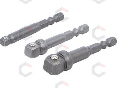 Adapterių rinkinys su šarnyrais | 6.3 mm (1/4") | 3 vnt. (9162) Adapterių rinkinys su šarnyrais | 6.3 mm (1/4") | 3 vnt. (9162)