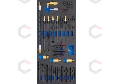 Adapterių rinkinys suspaudimo ir slėgio nuotėkio testeriams | 30 vnt. (6960)