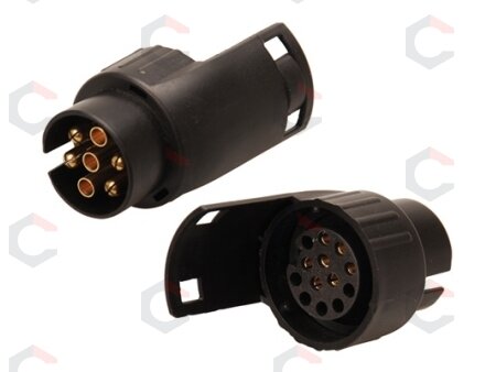 Adapteris priekabos kištukui iš 7 į 13 kontaktų ISO 1724 (TR1213) Adapteris priekabos kištukui iš 7 į 13 kontaktų ISO 1724 (TR1213)