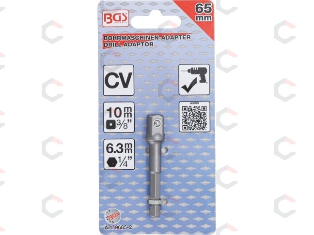Adapteris | 6,3 mm (1/4") / 10 mm (3/8") (9685-2) 1 Adapteris | 6,3 mm (1/4") / 10 mm (3/8") (9685-2) 1