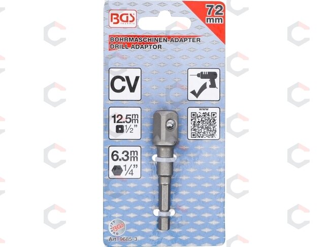 Adapteris | 6,3 mm (1/4") / 12,5 mm (1/2") (9685-3) 3