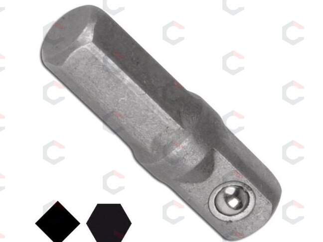 Adapteris | 6.3 mm šešiakampis (1/4") - išorinis kvadratas 6.3 mm (1/4") | 30 mm (8202) 2 Adapteris | 6.3 mm šešiakampis (1/4") - išorinis kvadratas 6.3 mm (1/4") | 30 mm (8202) 2