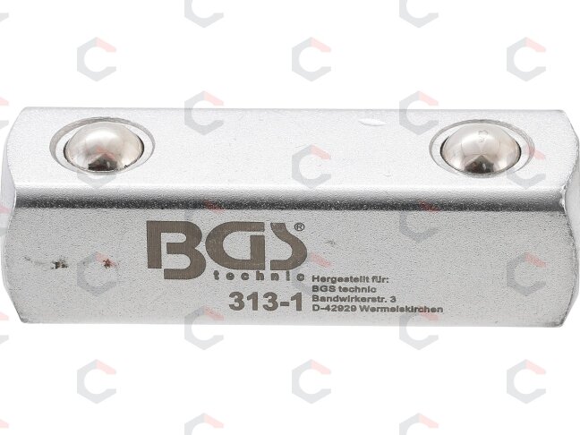 Adapteris | išorinis kvadratas 12,5 mm (1/2") | BGS 312 (313-1) 1 Adapteris | išorinis kvadratas 12,5 mm (1/2") | BGS 312 (313-1) 1