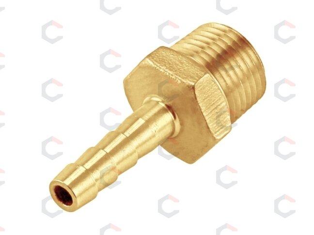 Adapteris žarnai su išoriniu sriegiu | 1/4" - 8 mm (AET14-8) Adapteris žarnai su išoriniu sriegiu | 1/4" - 8 mm (AET14-8)