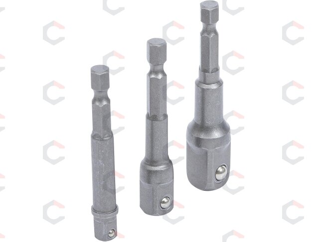 Adapterių komplektas | 6.3 mm (1/4") antgalis | 6.3 mm (1/4") / 10 mm (3/8") / 12,5 mm (1/2") | 3 vnt. (8204)