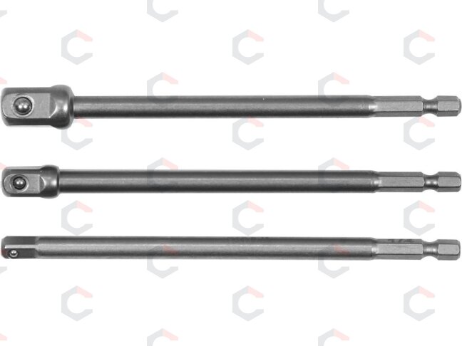 Adapterių komplektas | ilgi | iš 1/4"(6,3 mm) į galvutes 1/4" - 3/8" - 1/2" | 150 mm (YT-04628) Adapterių komplektas | ilgi | iš 1/4"(6,3 mm) į galvutes 1/4" - 3/8" - 1/2" | 150 mm (YT-04628)