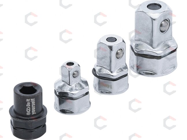 Adapterių rinkinys terkšliniams raktams | 4 vnt. (98210) Adapterių rinkinys terkšliniams raktams | 4 vnt. (98210)