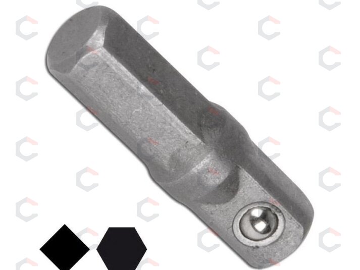 Adapteris | 6.3 mm šešiakampis (1/4") - išorinis kvadratas 6.3 mm (1/4") | 30 mm (8202) 2 Adapteris | 6.3 mm šešiakampis (1/4") - išorinis kvadratas 6.3 mm (1/4") | 30 mm (8202) 2